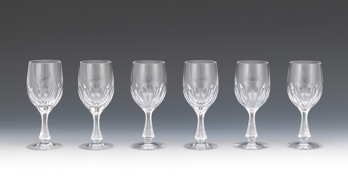 Twelve Josair Wine Glasses, "Blanka" Pattern, ca. 1964-88 - Image 11 of 13