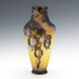 Galle Blown Out Plum Vase