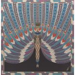 Silk Scarf "The Nile" Designed by Romain De Tirtoff (Erte) (Russian/French,1892 - 1990)