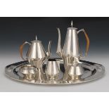 Reed & Barton Sterling Silver Tea/Coffee Service in "Diamond" Pattern, ca. 1950/60s