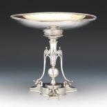 Browne & Spaulding American Aesthetic Movement Sterling Silver with Gold Wash Centerpiece Tazza, Ne