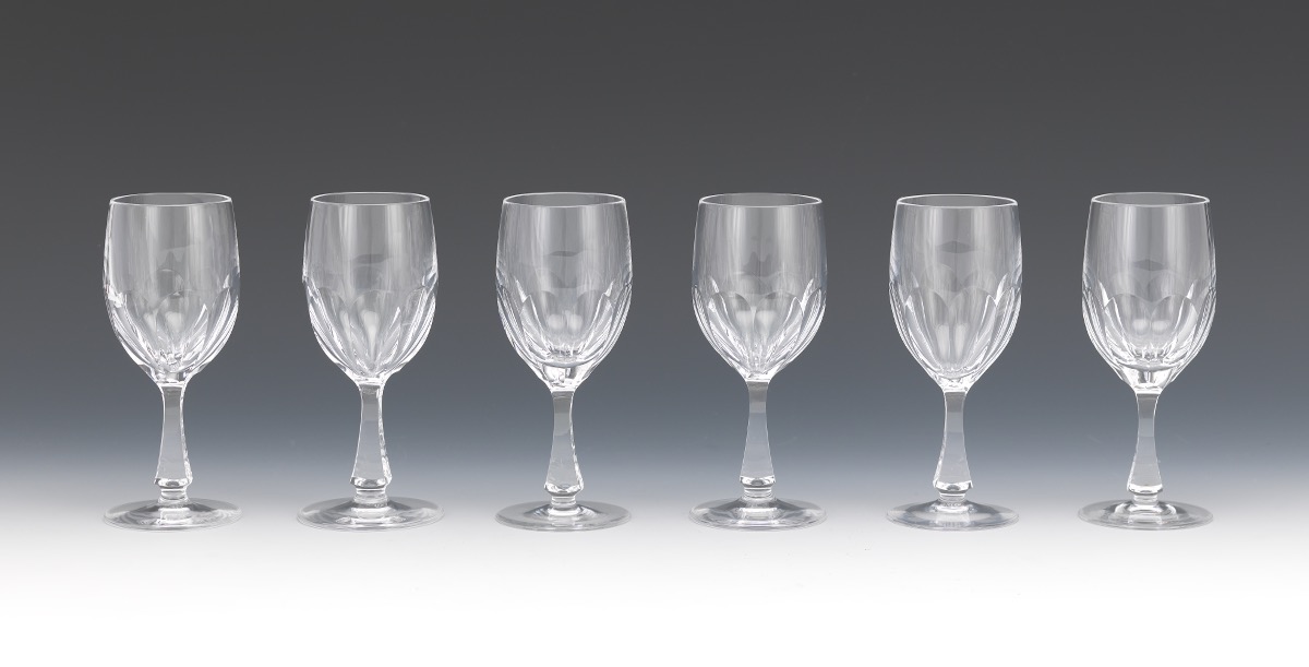 Twelve Josair Wine Glasses, "Blanka" Pattern, ca. 1964-88 - Image 2 of 13