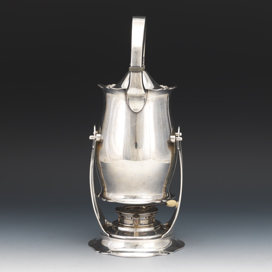 Richard Wallace and Sons Sterling Silver Coffee Pot on Stand with Gorham Burner - Image 5 of 9