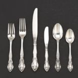 Alvin Sterling Silver Tableware Service for Twelve, "Vivaldi" Pattern