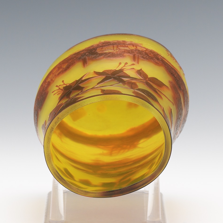 J. Michel Paris, Cameo Cut Glass Vase - Image 8 of 9