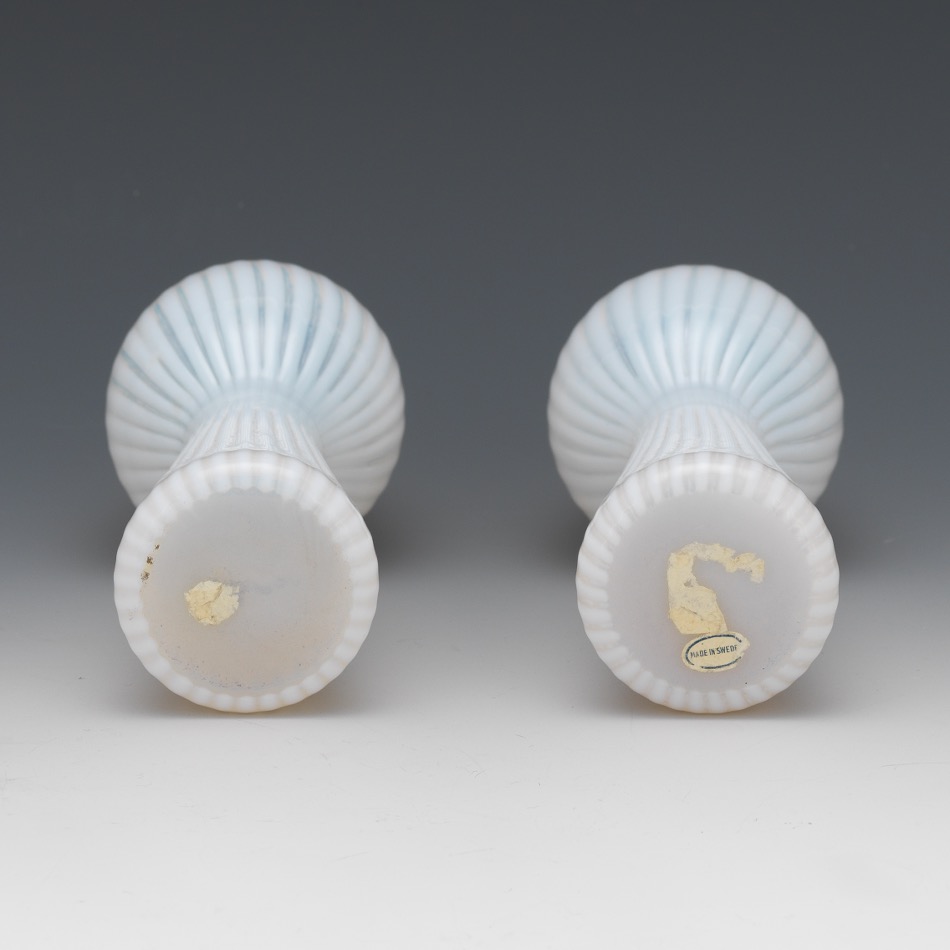 Pukeberg Sweden Pair of Glass Vases, ca. Middle 20th Century - Image 6 of 6