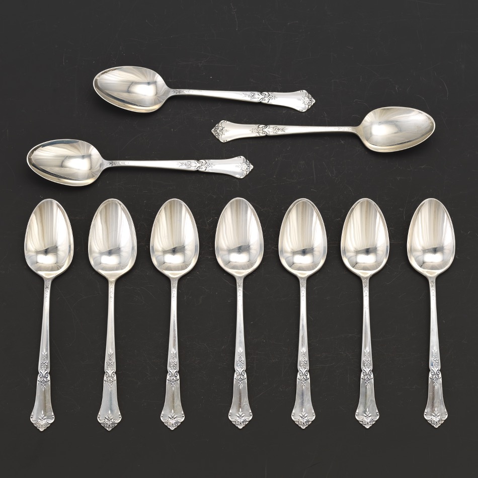 State House Sterling Silver Tableware Service for Twelve, "Stately" Pattern, ca. Middle 20th Century - Image 6 of 9