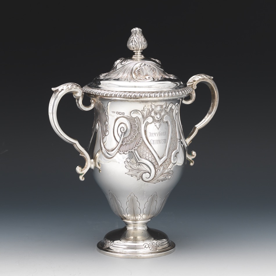 Mappin and Webb Sterling Silver Loving cup Golf Trophy, London, ca.1927 - Image 5 of 7