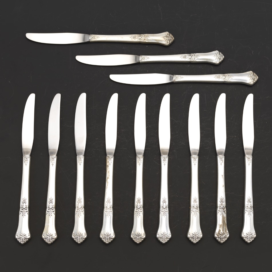 State House Sterling Silver Tableware Service for Twelve, "Stately" Pattern, ca. Middle 20th Century - Image 5 of 9