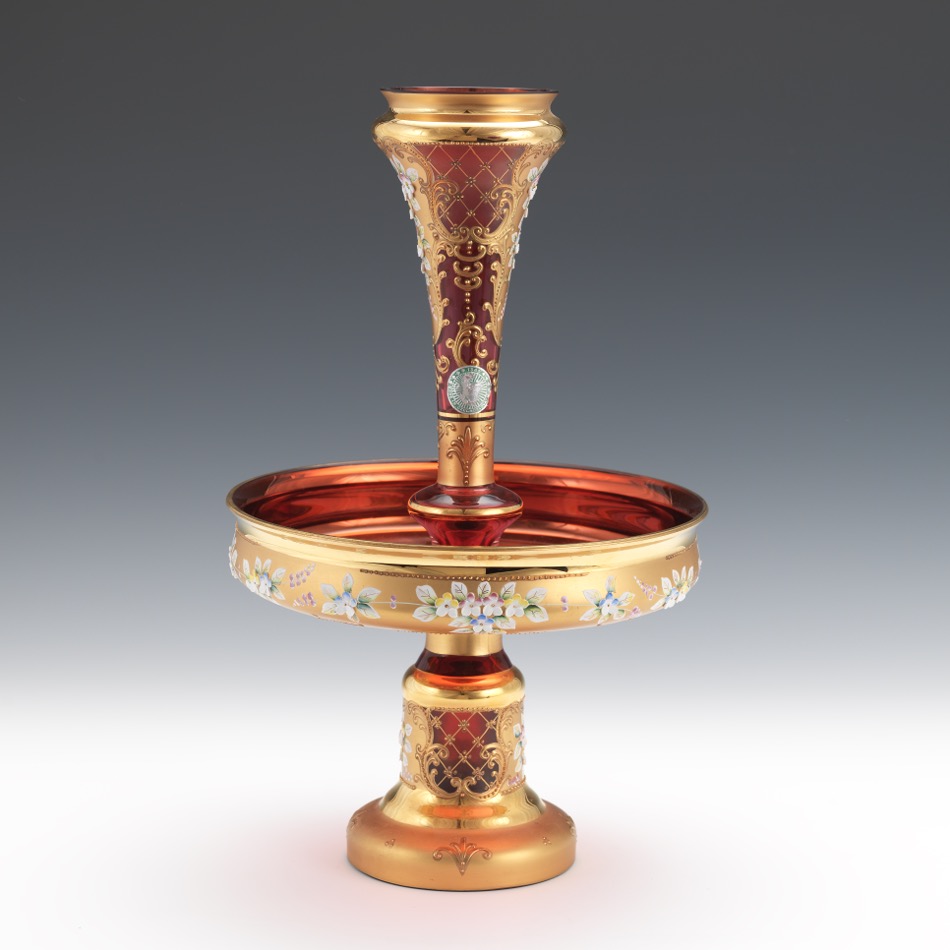 Bohemian Glass Epergne - Image 2 of 7