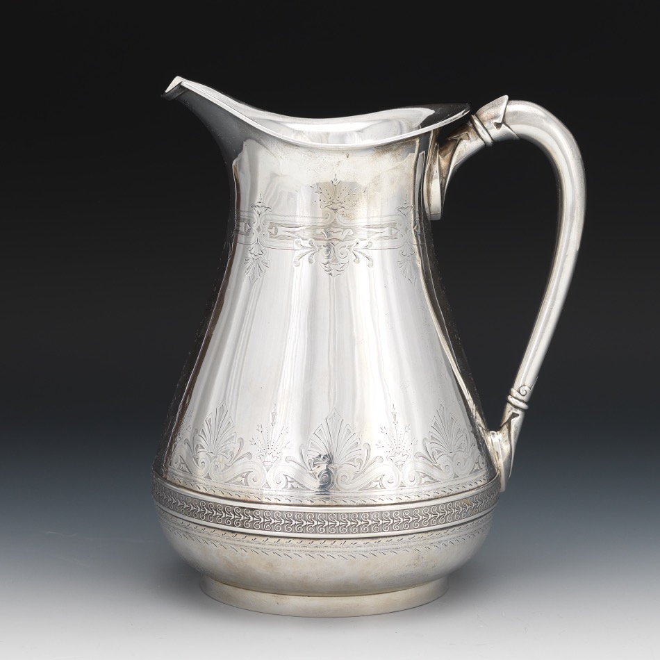 Gorham Water Pitcher, dated 1869 - Image 3 of 7