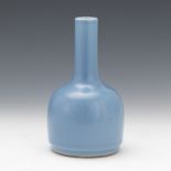 Chinese Porcelain Blue Glazed Bottle Vase, Apocryphal Qianlong Seal Mark