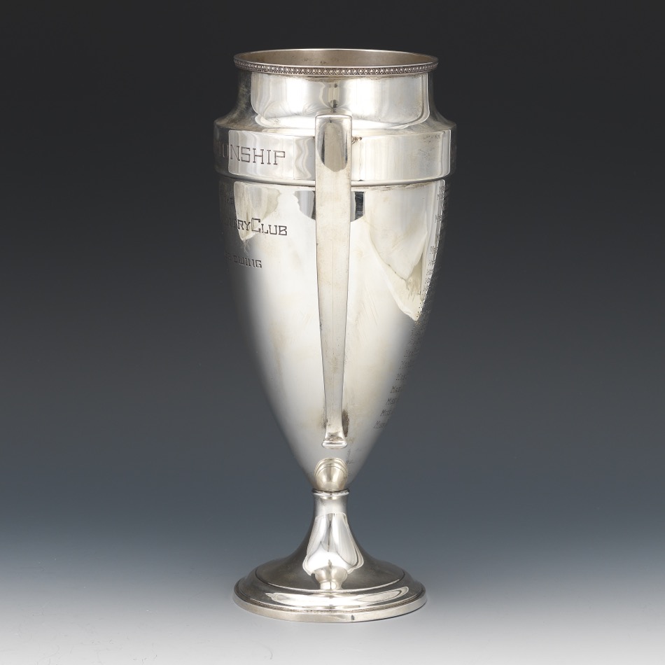 Richard Wallace and Sons Sterling Silver Loving Cup Golf Trophy, ca. 1920 - Image 2 of 7