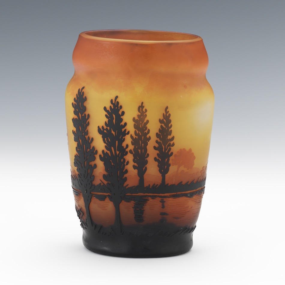 Weis Cameo Cut Glass Vase - Image 3 of 10