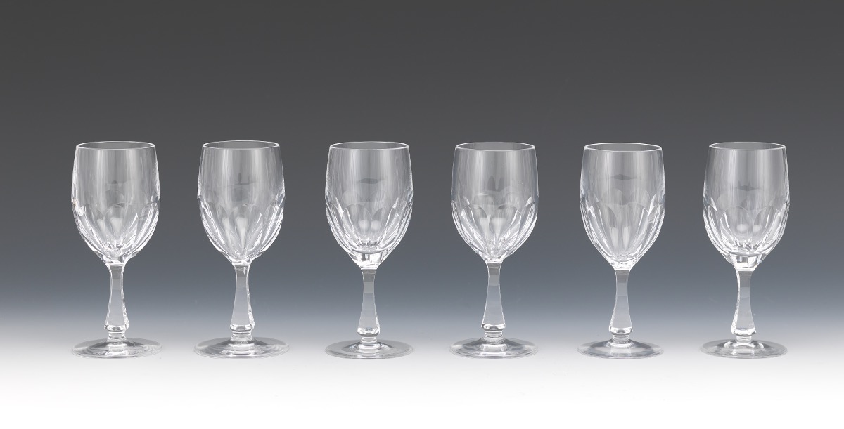 Twelve Josair Wine Glasses, "Blanka" Pattern, ca. 1964-88 - Image 3 of 13