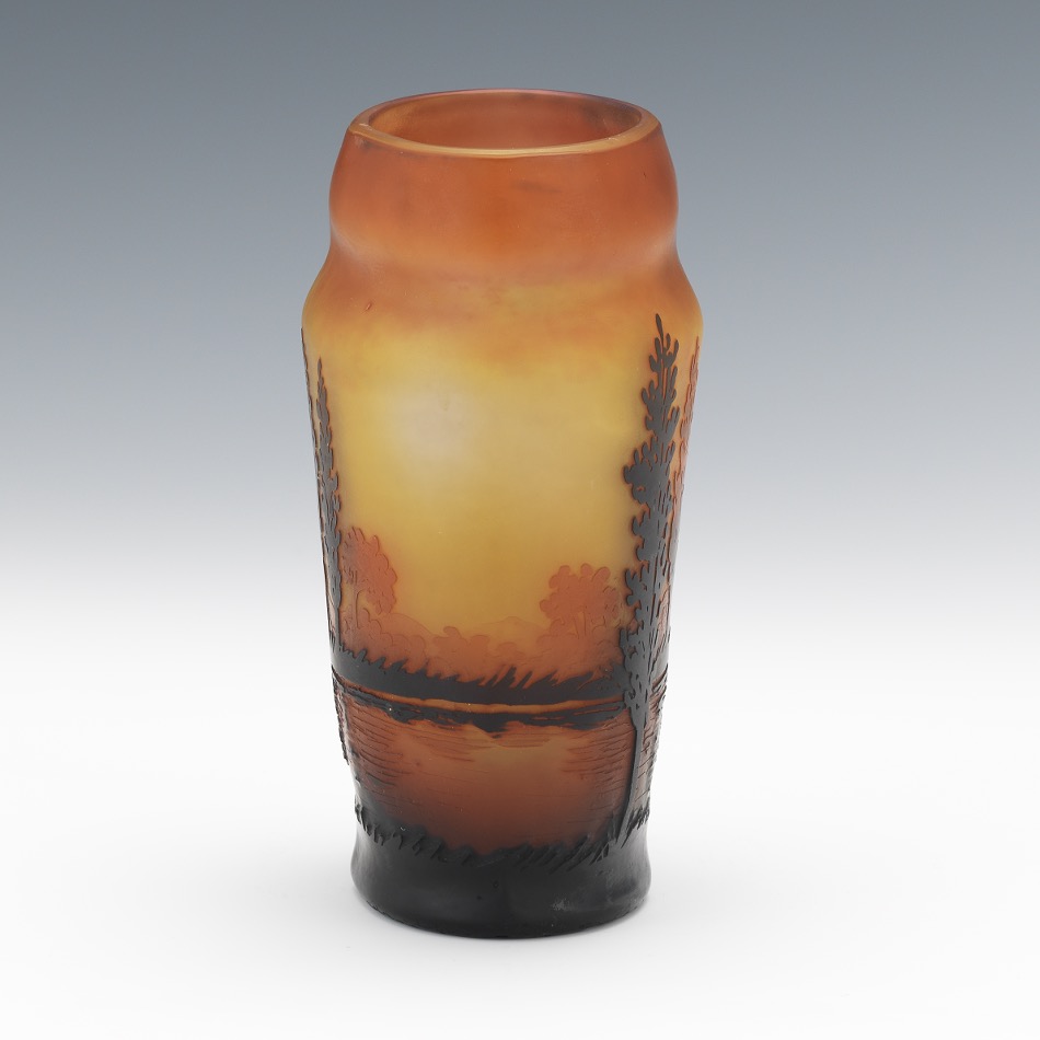 Weis Cameo Cut Glass Vase - Image 4 of 10