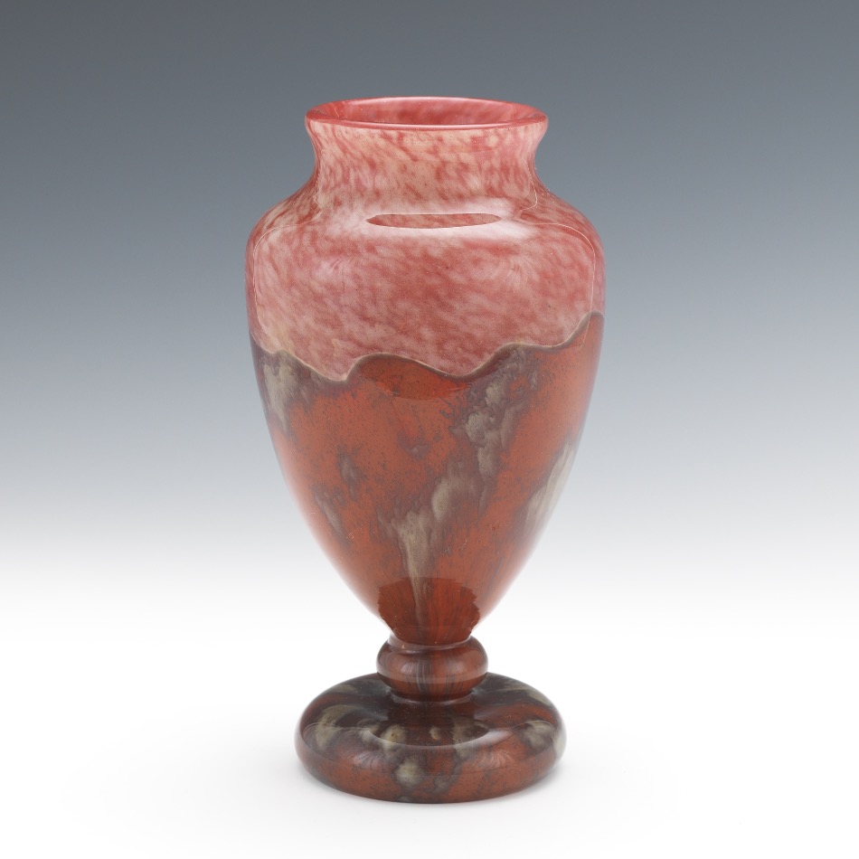 Schneider Glass Baluster Vase - Image 4 of 8