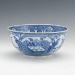 Chinese Porcelain Blue and White Bowl, Late Qing Dynasty, ca. 19th Century