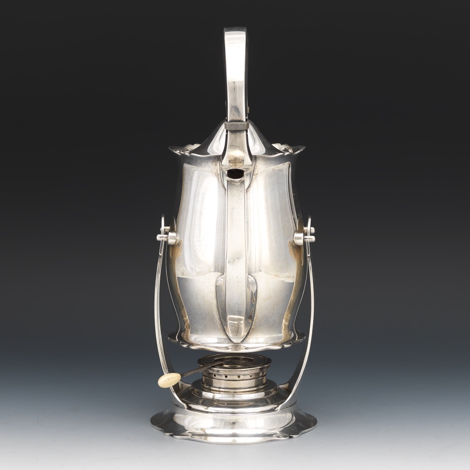 Richard Wallace and Sons Sterling Silver Coffee Pot on Stand with Gorham Burner - Image 2 of 9