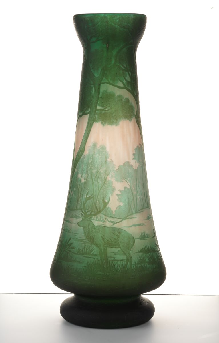 Gauthier Cameo Glass Scenic Vase - Image 7 of 11