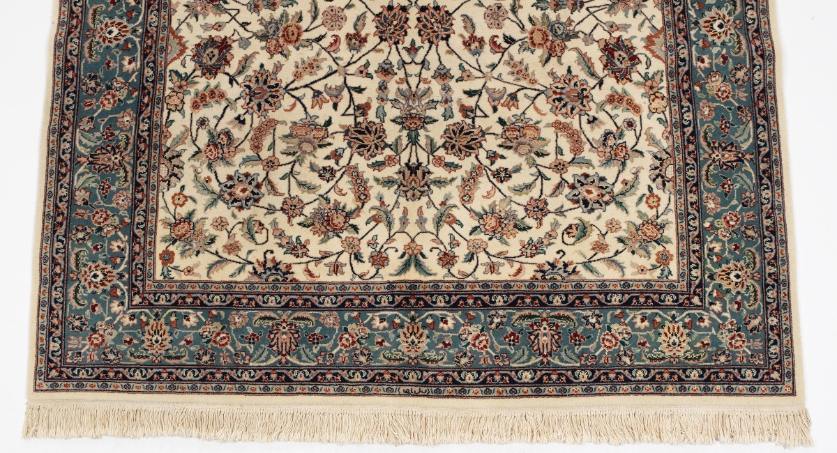 Persian Tabriz Style Signed Silk and Wool Carpet - Image 3 of 3