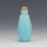 Peking Glass Blue Snuff Bottle