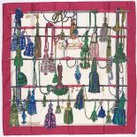 Hermes Silk Twill Scarf "Passementerie" Designed by Francoise Heron