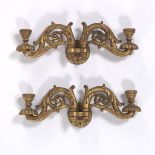 Pair of Carved and Gilt Wall Sconces