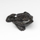 Signed Carved Three-Legged Frog Netsuke