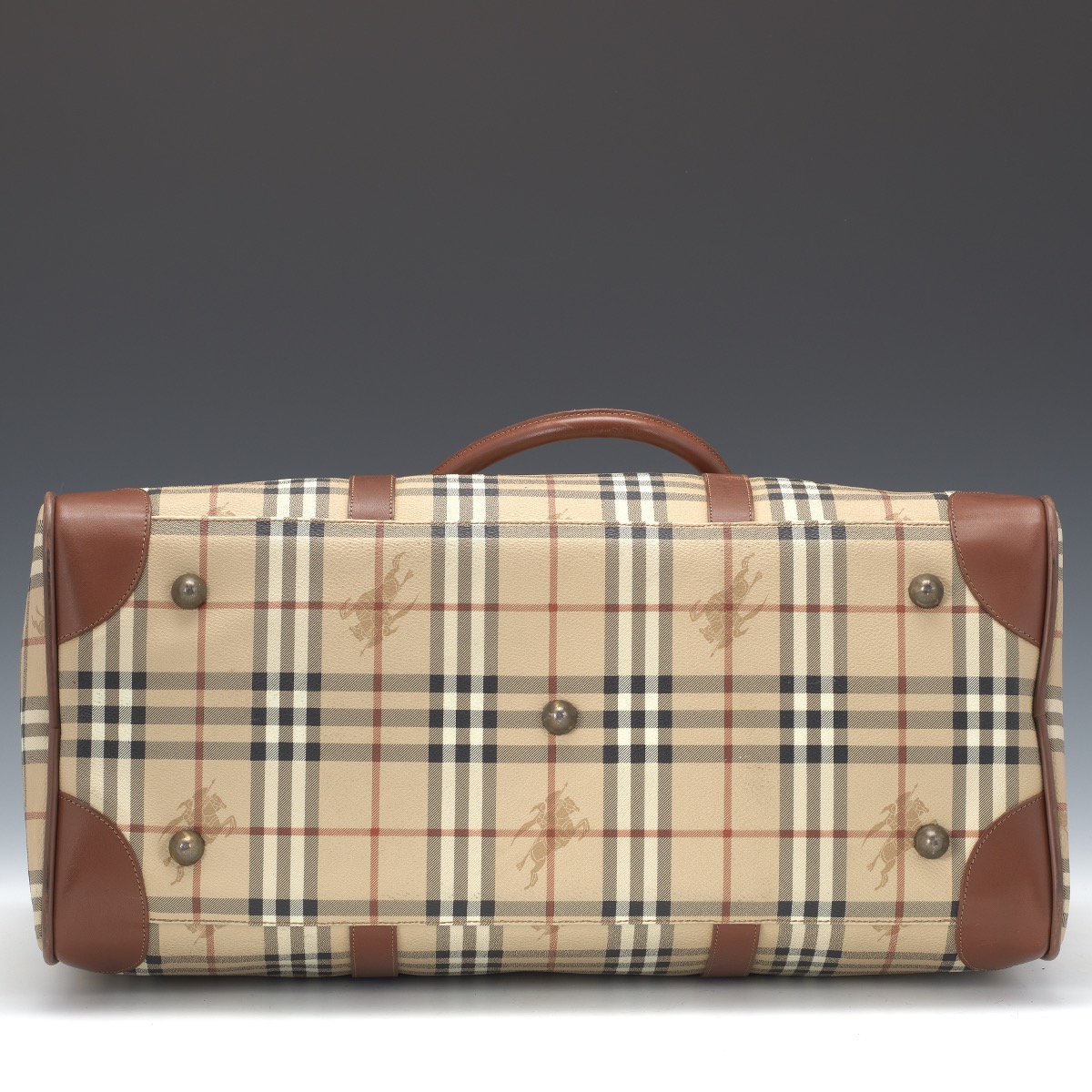 Burberry Coated Canvas Haymarket Check Carry On Travel Bag - Image 9 of 9