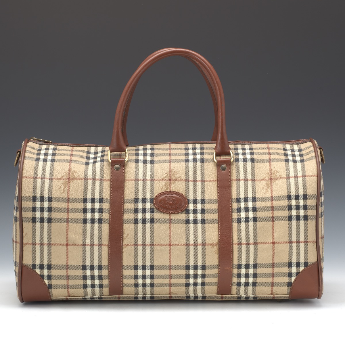 Burberry Coated Canvas Haymarket Check Carry On Travel Bag - Image 2 of 9