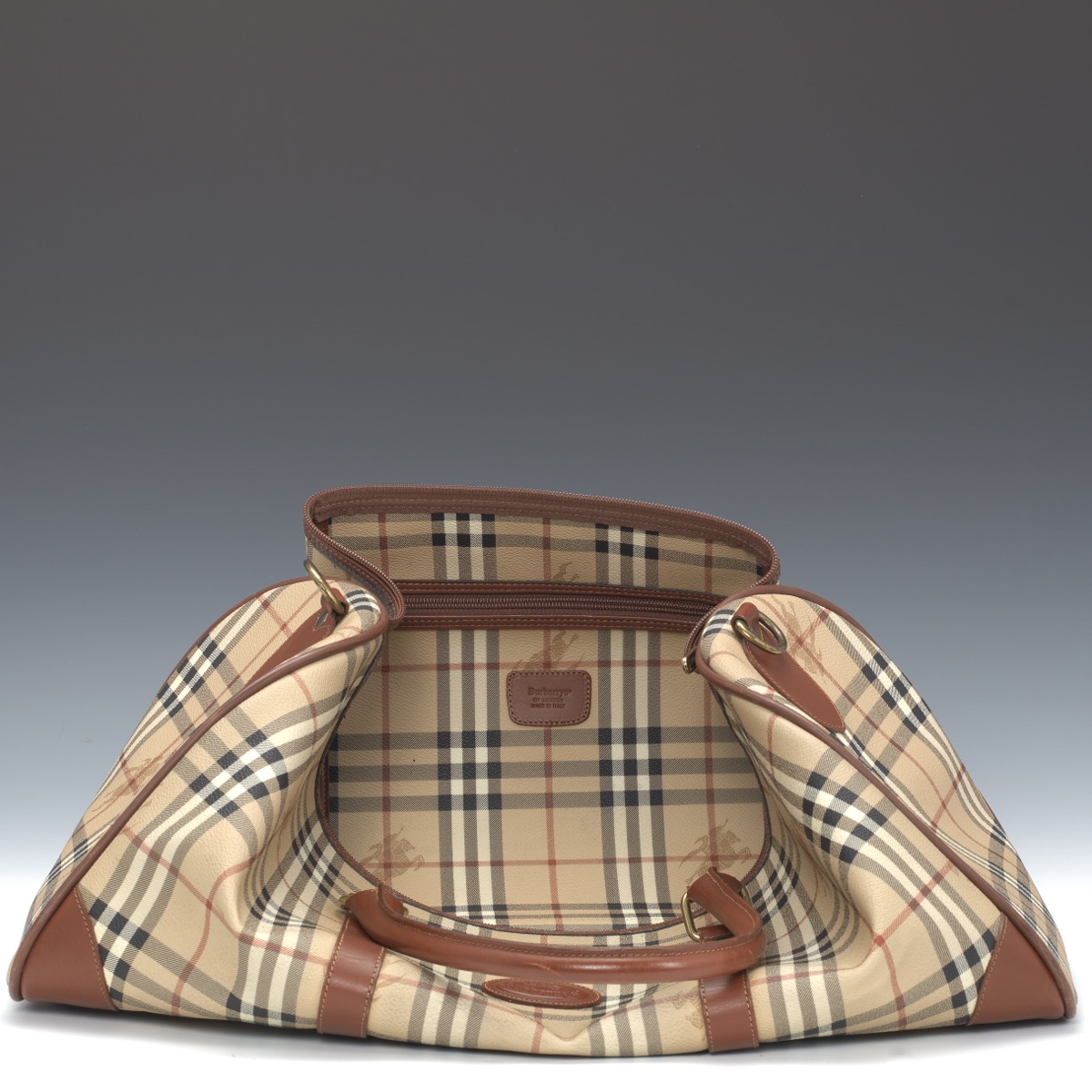 Burberry Coated Canvas Haymarket Check Carry On Travel Bag - Image 7 of 9