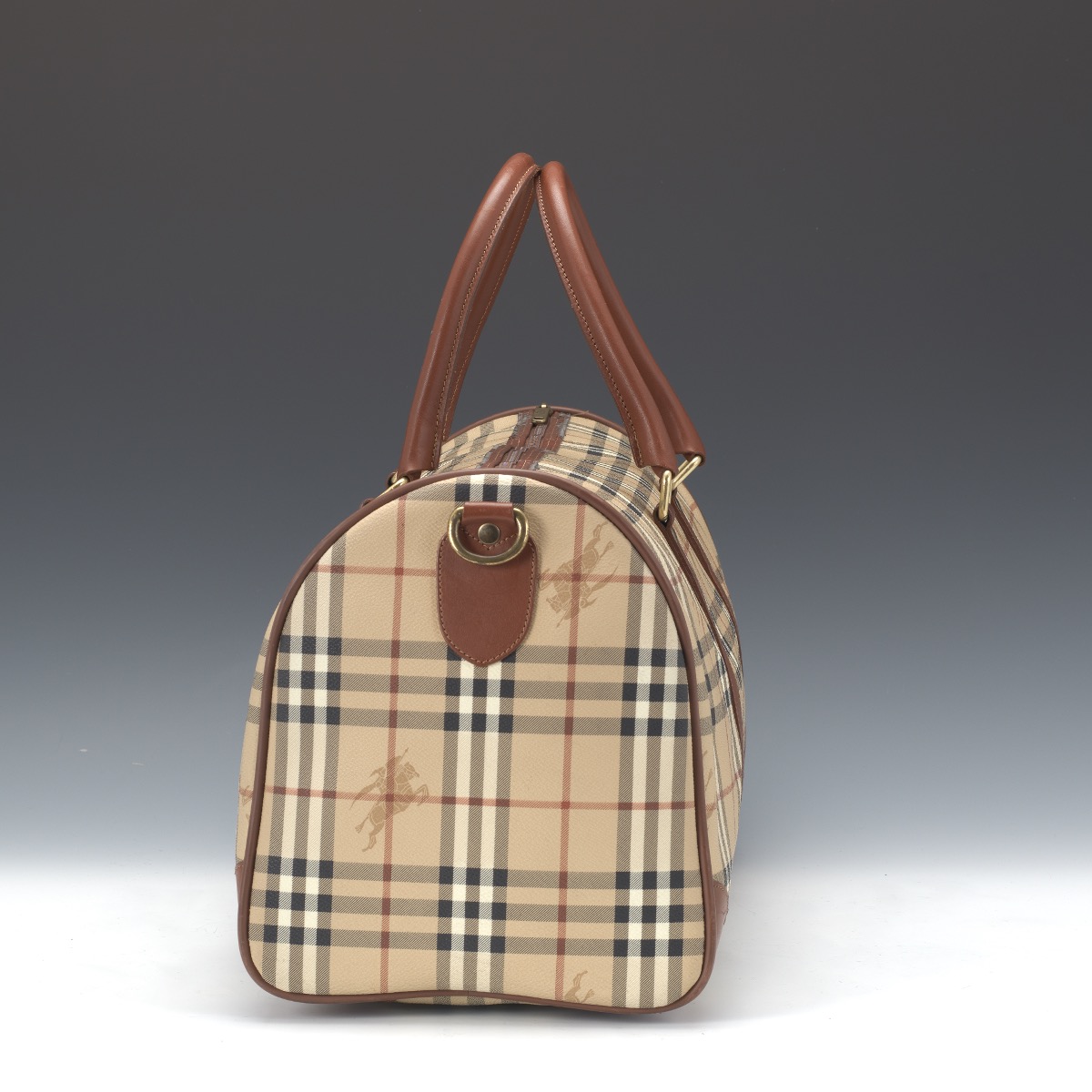Burberry Coated Canvas Haymarket Check Carry On Travel Bag - Image 5 of 9