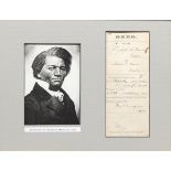 Frederick Douglass Autographed Document, District of Columbia, 3rd March 1884