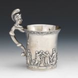 Nicolas I Russian 84 Zolotniki Gold Washed Silver Classical "Vestals and Angels" Cup, St. Petersbur