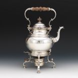 Gorham Sterling Silver Hot Water Kettle on Stand with Burner, dated 1946