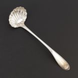 Shreve, Stanwood & Co. Large Shell Bowl Ladle, "Tuscan Bead" Pattern, Boston, Mass., ca. 1860-1869