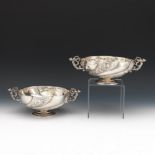 Paul Storr George III Pair of Sterling Silver Renaissance Revival Footed Bowls, London, dated 1799