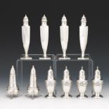 Ten Sterling Silver Salt and Pepper Shakers by International, Gorham and Crown Sterling