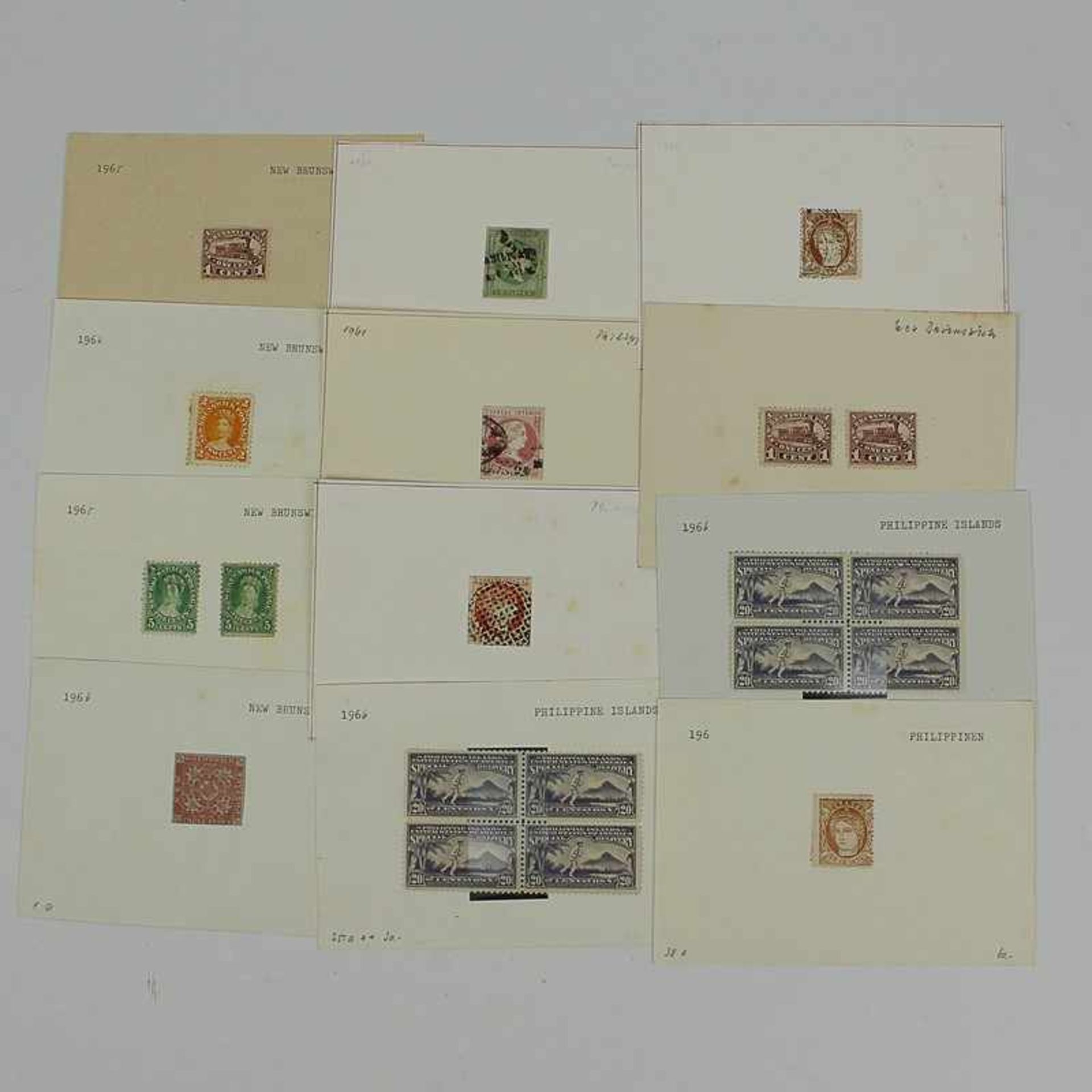Briefmarken - Kolonie ab um 1870, New Brunswick, Philippinen, versch. Werte, lose Briefmarken,
