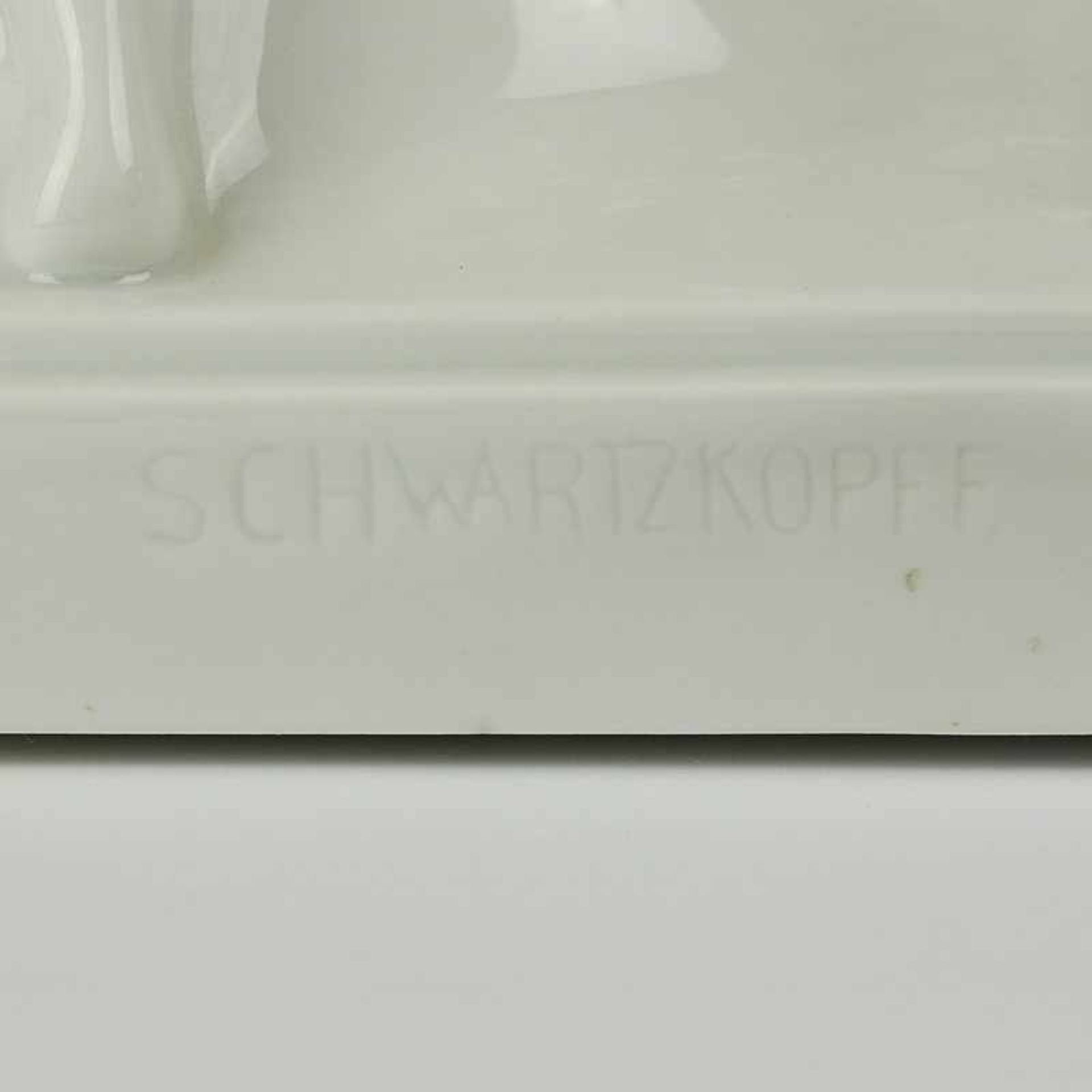 Schwarzburger Werkstätten - Figur Neuausformung, gepr. Blindmarke Schnürender Fuchs sowie blaue - Bild 5 aus 6