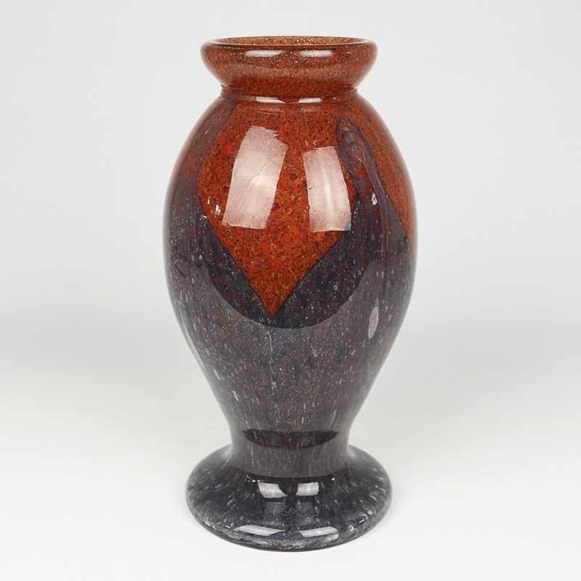Schneider - Vase um 1918-1930, Scoiéte Anonyme des Verreries, Frankreich, farbloses Glas, runder