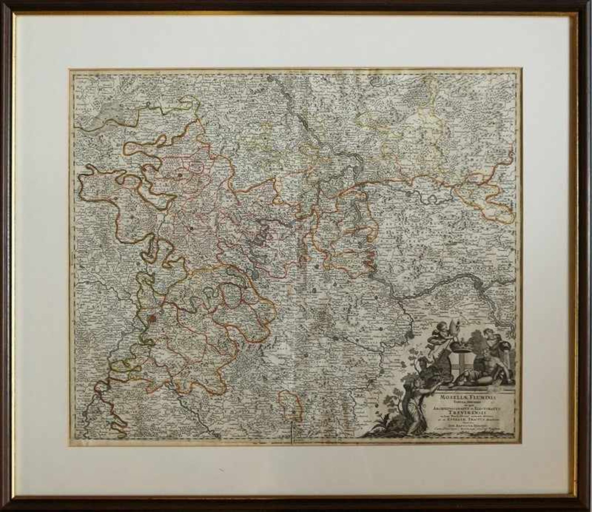 Karte - Homann, Johann Baptist 1664 Oberkammlach - 1724 Nürnberg, deutscher Kartograph,