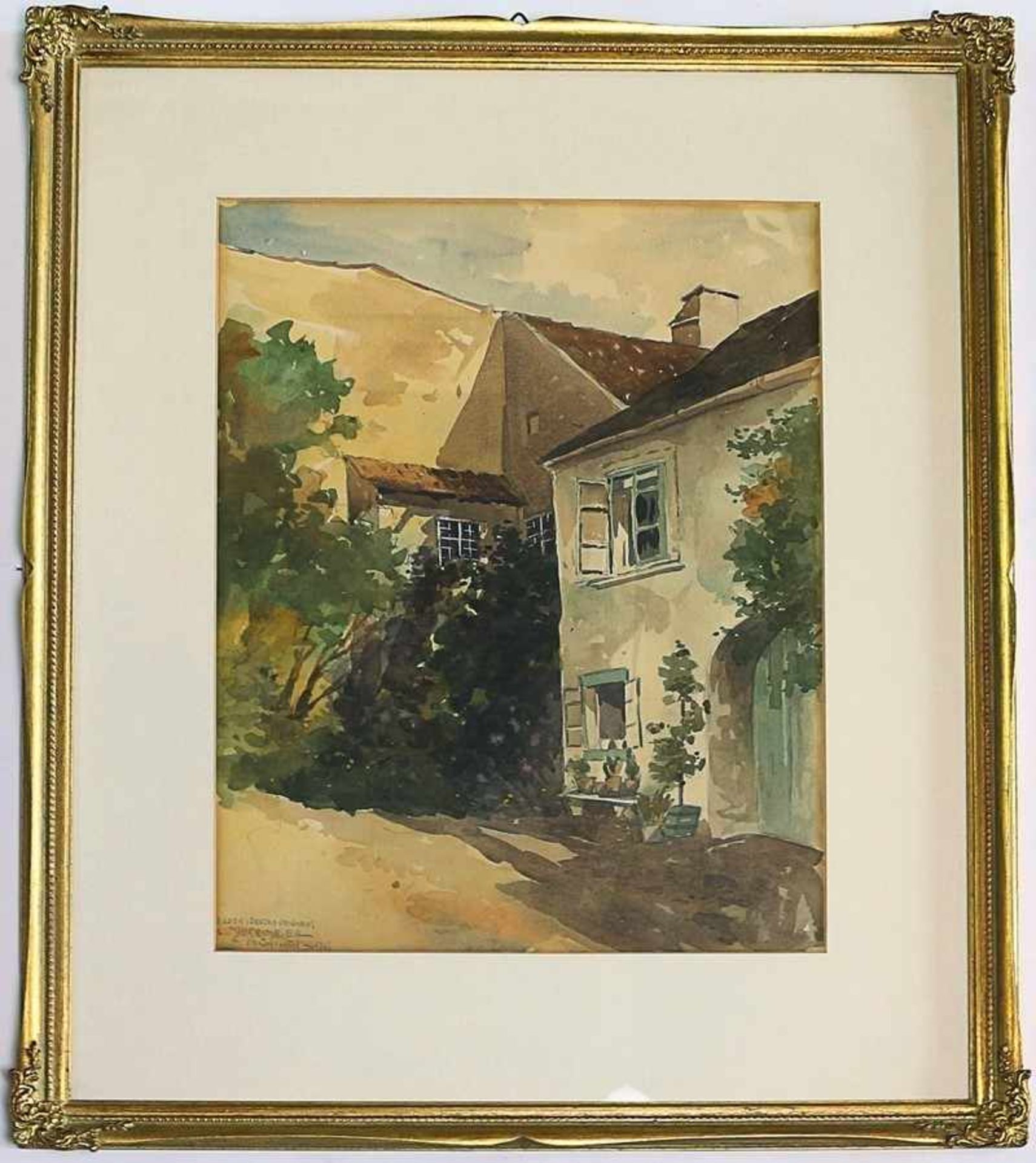 Ziegelmeier, Ludwig 1897 Stöttwang-1989 Prien/Chiemsee, bez. "Baden Beethovenhaus", Aquarell, li.