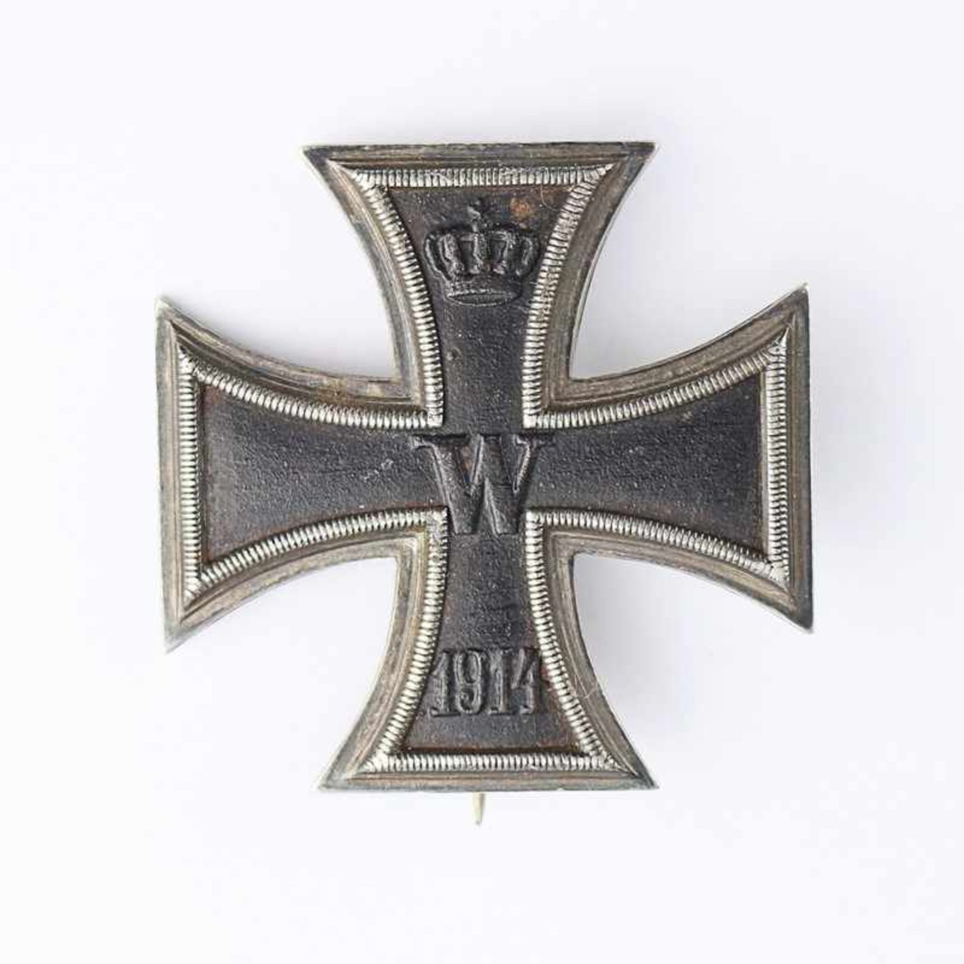 Abzeichen - 1.WK Eisernes Kreuz 1. Klasse, Hersteller "WS Joh.Wagner & Sohn", Nadel gem. "B", flache