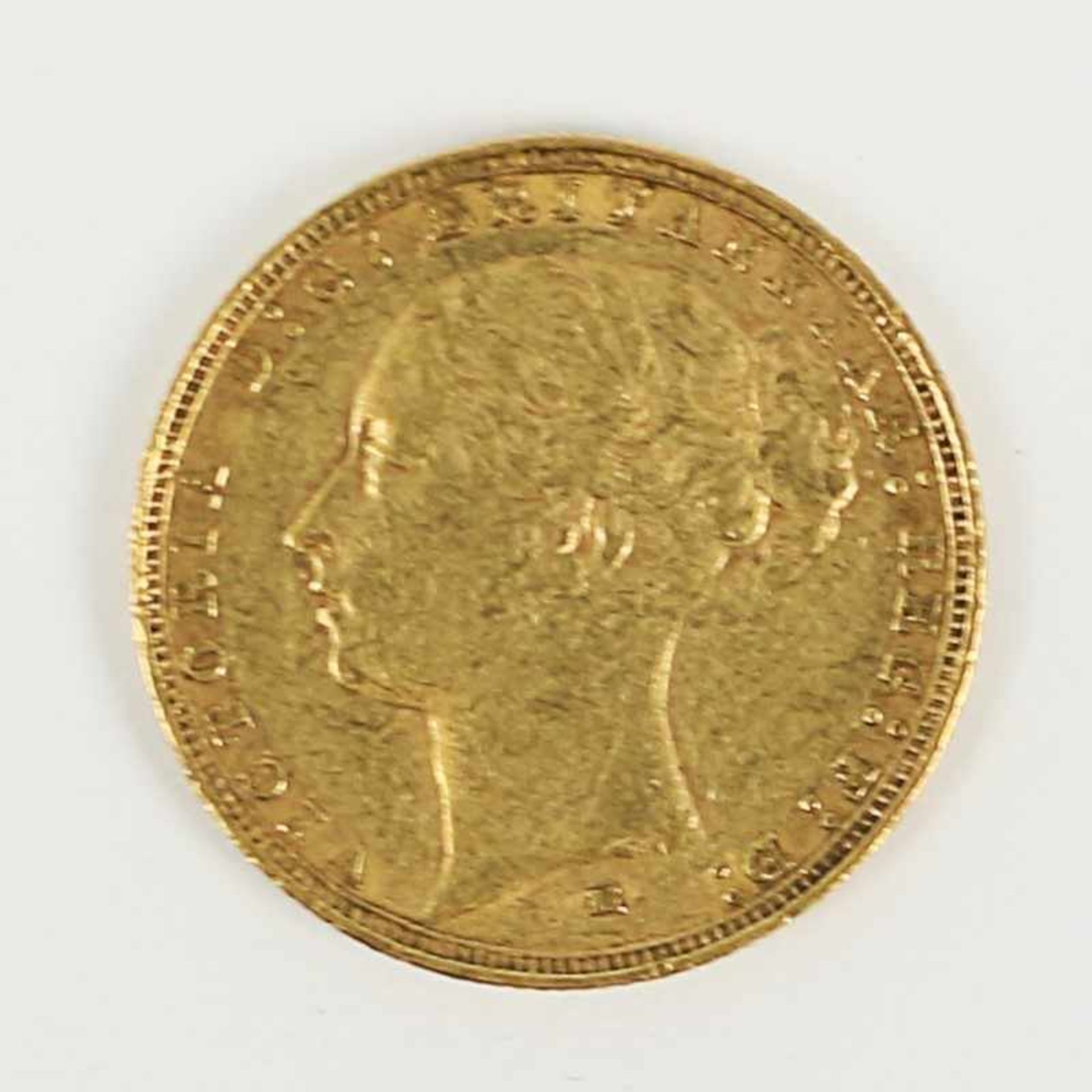 Gold England - 1 Pfund Sovereign 1884 Victoria, M, D 22 mm, G 7g, vz