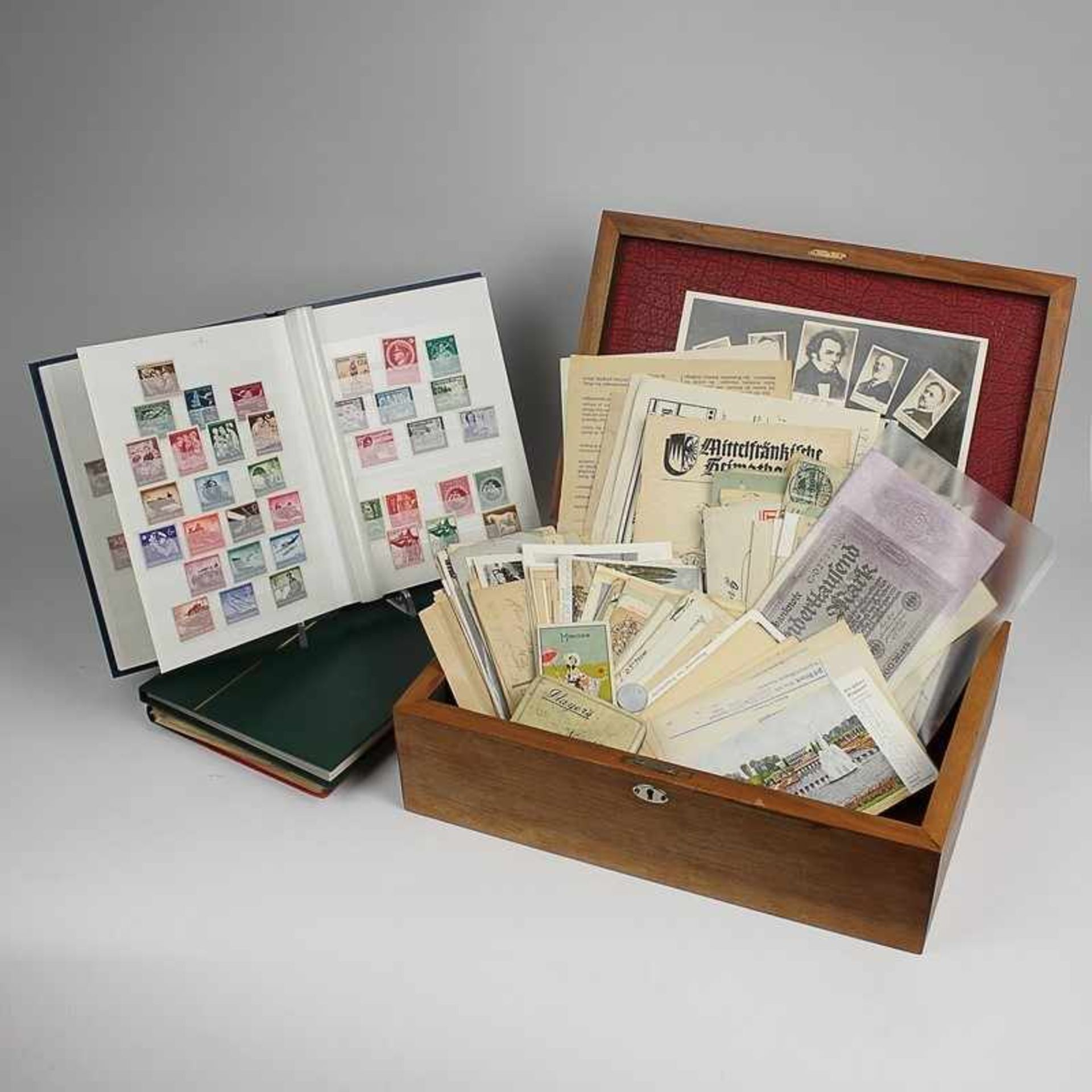 Dokumente ca. 1910- 1940, umfangreich, tlw. 3. Reich, Briefe, Postkarten, Urkunden, Rechnungen,