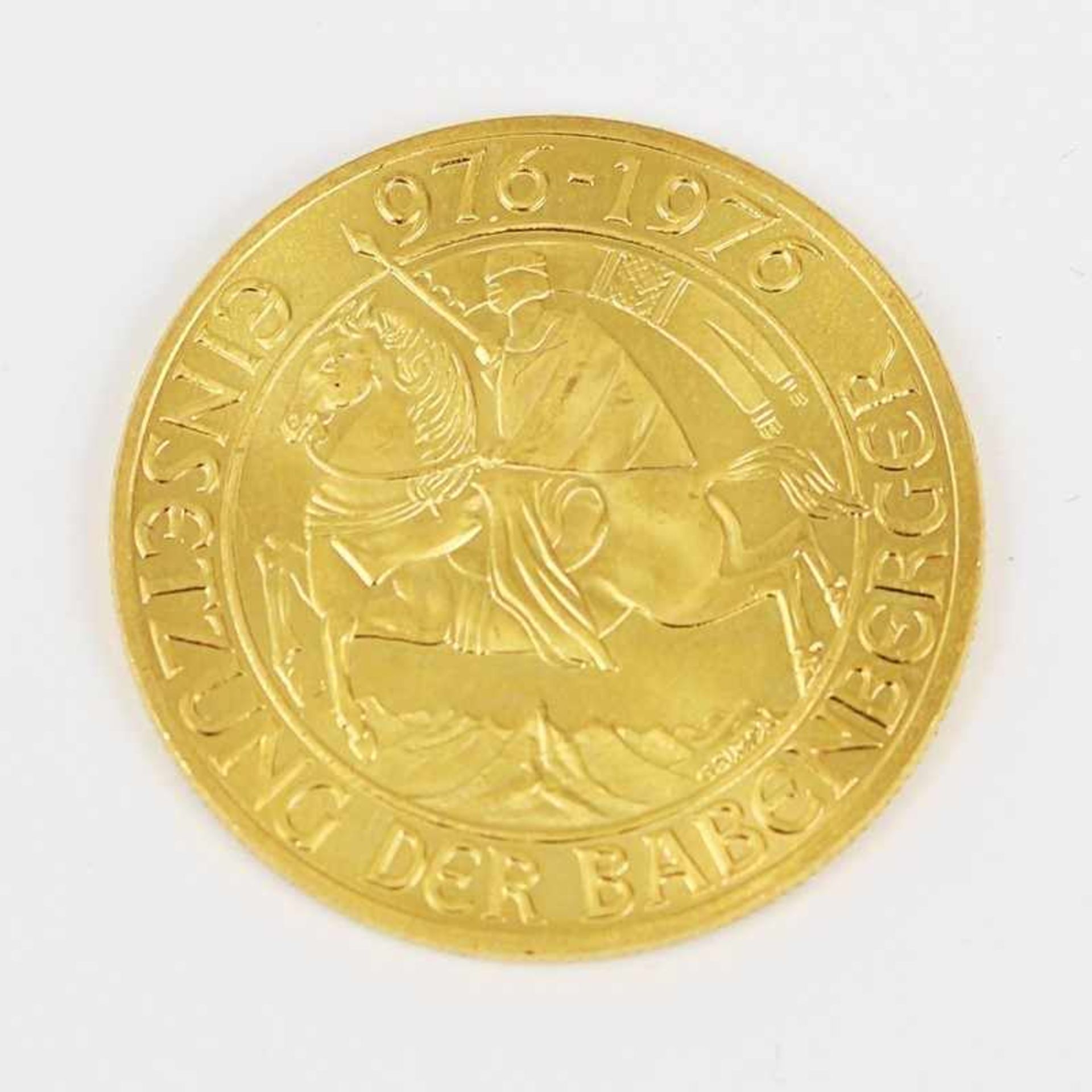 Gold Österreich - 1000 Schilling 1976, Einsetzung der Barbenberger, D 27 mm, G 13,4g, stgl