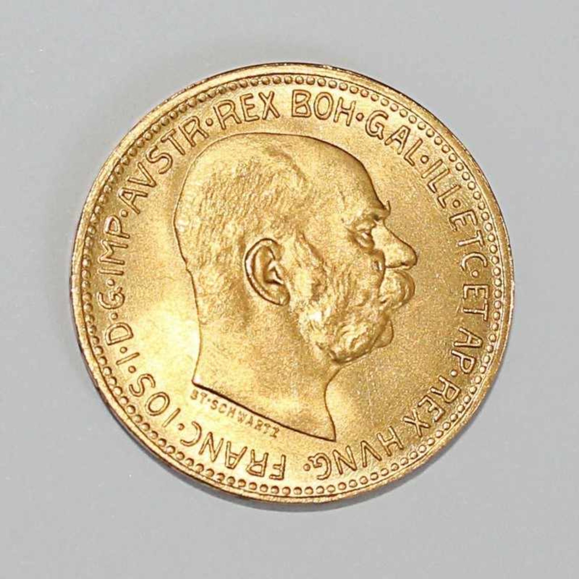 Gold Österreich - 20 Kronen 1915 Franz Joseph I., D 21mm, G 6,77g, vz