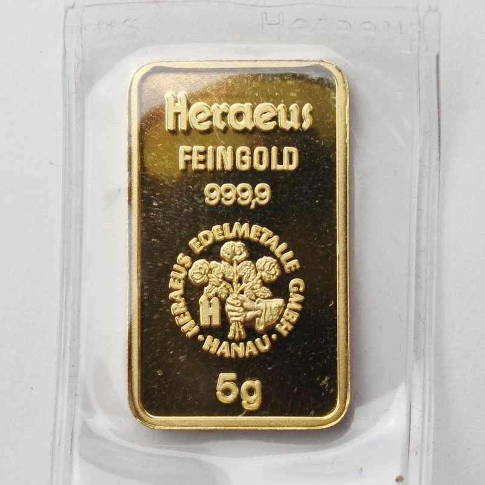 Feingold - Heraeus GG 999,9, Plättchen, ca.1,5 x 2,5cm, Gca.5g